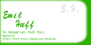 emil huff business card